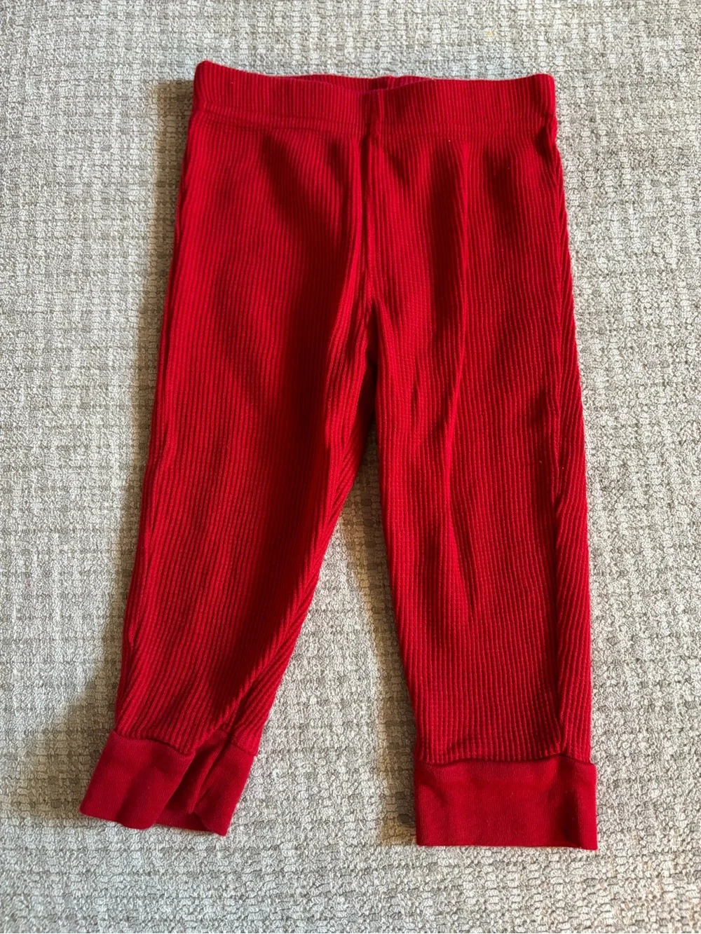 Carter's Bright Red Ribbed Leggings